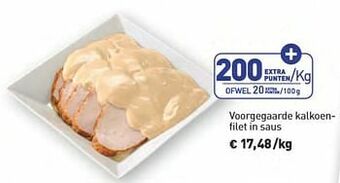 Voorgegaarde kalkoen-filet in saus