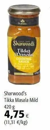 Colruyt Sharwood`s tikka masala mild aanbieding