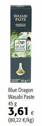Colruyt Blue dragon wasabi paste aanbieding
