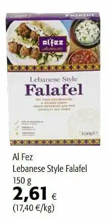Colruyt Al fez lebanese style falafel aanbieding