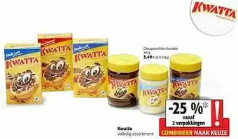 Colruyt Kwatta chocopasta witte chocolade aanbieding