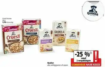 Quaker cruesli chocolate