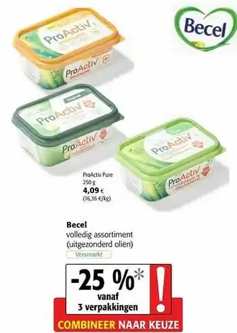 Colruyt Becel proactiv pure aanbieding