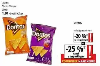 Colruyt Doritos nacho cheese aanbieding