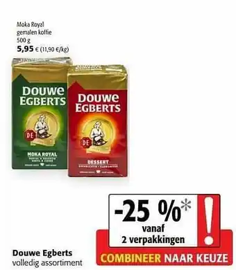 Colruyt Douwe egberts moka royal gemalen koffie aanbieding