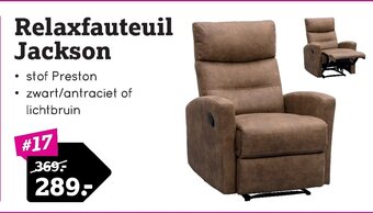 Leen Bakker Relaxfauteuil Jackson aanbieding