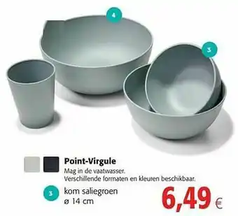 Point-virgule kom saliegroen