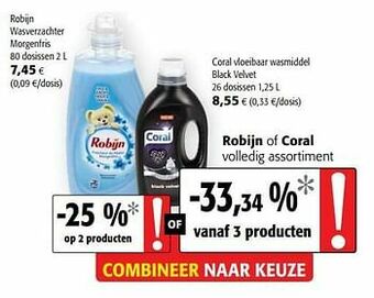 Colruyt Robijn wasverzachter morgenfris aanbieding