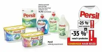 Colruyt Persil vloeibaar wasmiddel active gel color deep clean active fresh aanbieding