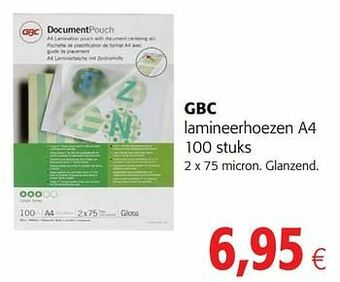 Colruyt Gbc lamineerhoezen a4 aanbieding