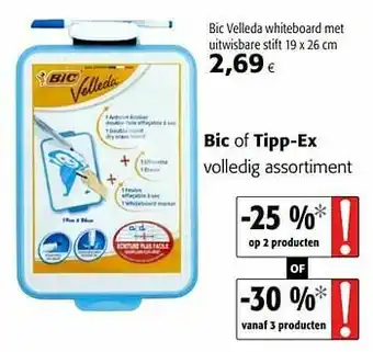 Colruyt Bic velleda whiteboard met uitwisbare stift aanbieding