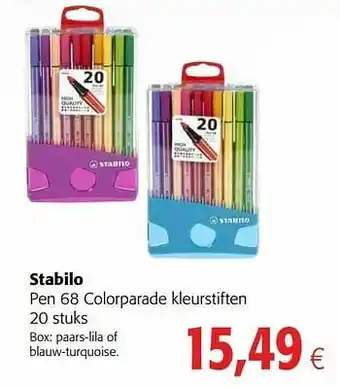 Stabilo pen 68 colorparade kleurstiften