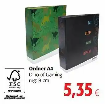 Colruyt Ordner a4 dino of gaming aanbieding
