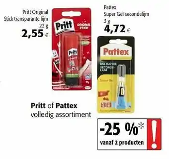 Colruyt Pritt original stick transparante lijm aanbieding