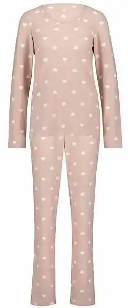 HEMA Damespyjama Hartjes Roze (roze)