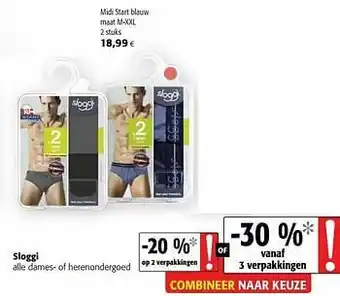Sloggi midi start blauw
