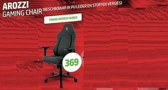 VCD Arozzi gaming chair primo woven fabric aanbieding