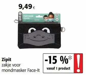 Zipit zakje voor mondmasker face-it