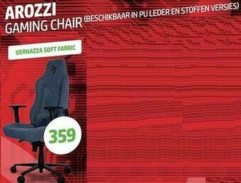 VCD Arozzi gaming chair vernazza soft fabric aanbieding