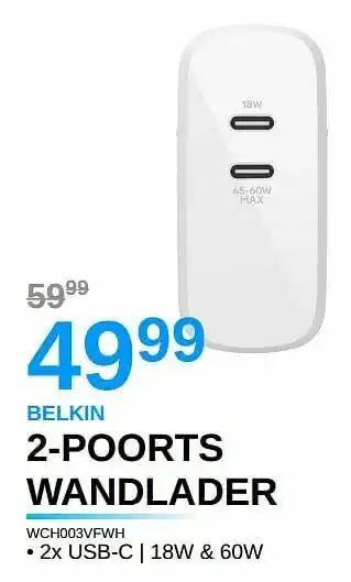 Belkin 2-poorts wandlader