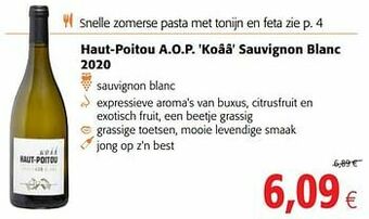 Colruyt Haut-poitou a.o.p. koââ sauvignon blanc 2020 aanbieding