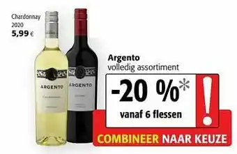 Colruyt Argento chardonnay 2020 aanbieding