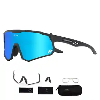 Decathlon Are winners ultra black blue volwassen fietsbril aanbieding