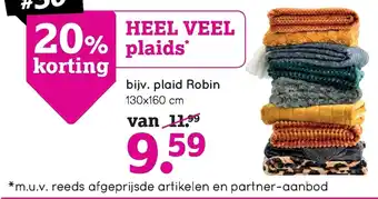 Leen Bakker Bijv. Plaid Robin aanbieding