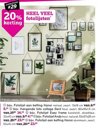 Leen Bakker Bijv. Fotolist aan ketting Hanoi metaal aanbieding