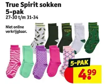 Kruidvat True spirit sokken 5-pak aanbieding