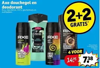 Kruidvat Axe douchegel en deodorant aanbieding