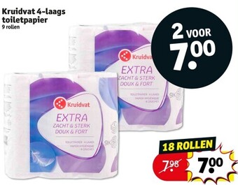 Kruidvat Kruidvat 4-laags toiletpapier aanbieding