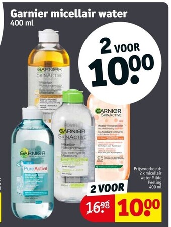 Kruidvat Garnier micellair water 400 ml aanbieding