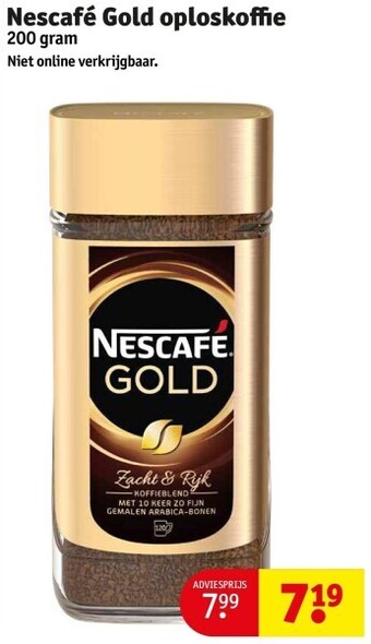 Kruidvat Nescafé gold oploskoffie aanbieding