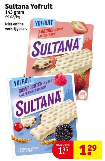Kruidvat Sultana yofruit aanbieding