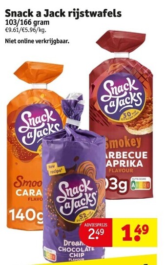 Kruidvat Snack a jack rijstwafels aanbieding