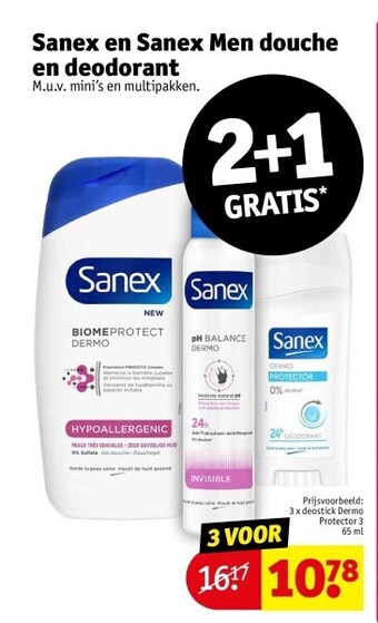 Sanex en sanex men douche en deodorant