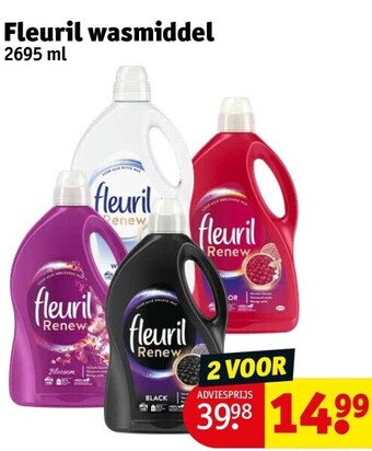 Kruidvat Fleuril wasmiddel aanbieding