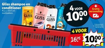 Kruidvat Gliss shampoo en conditioner aanbieding