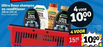 Kruidvat Ultra doux shampoo en conditioner 200 en 250 ml aanbieding