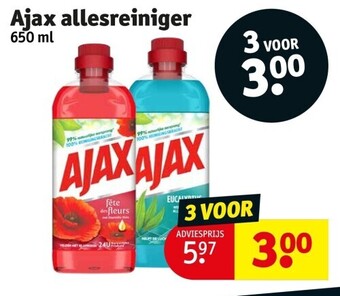 Kruidvat Ajax allesreiniger aanbieding