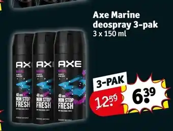 Kruidvat Axe marine deospray 3-pak 3 x 150 ml aanbieding