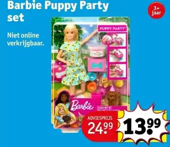 Kruidvat Barbie puppy party set aanbieding