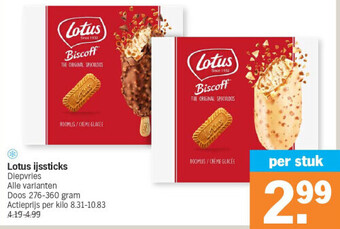 Albert Heijn Lotus ijssticks aanbieding
