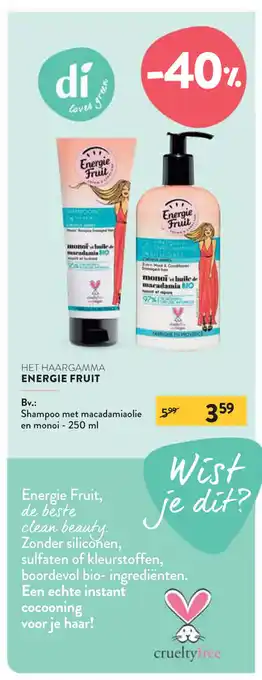 Di Het Haargamma Energie Fruit 250ml aanbieding