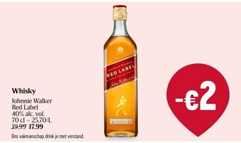 Delhaize Whisky aanbieding