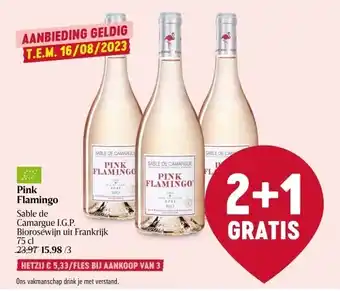 Delhaize Pink flamingo aanbieding