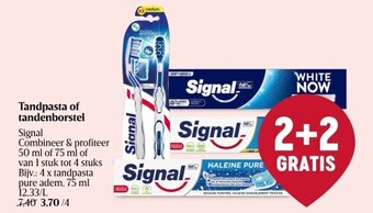 Delhaize Tandpasta of tandenborstel aanbieding