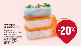 Opbergset of keukengerei tupperware