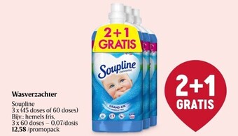 Delhaize Wasverzachter soupline aanbieding